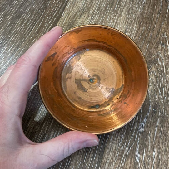 Small Vintage Copper Offering Bowl