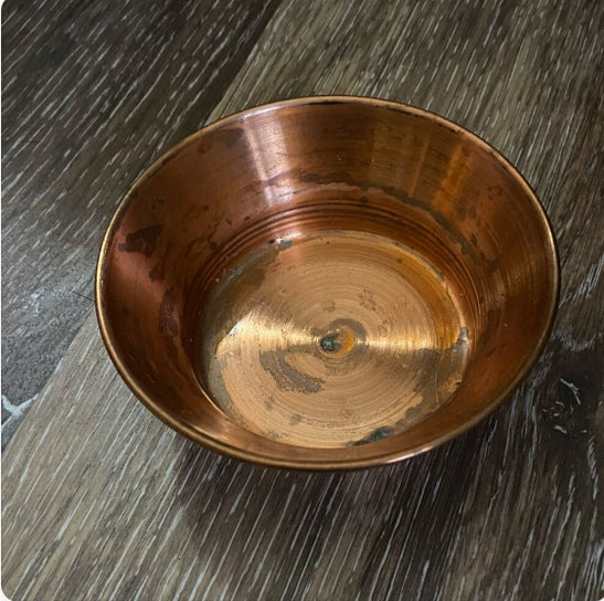 Small Vintage Copper Offering Bowl